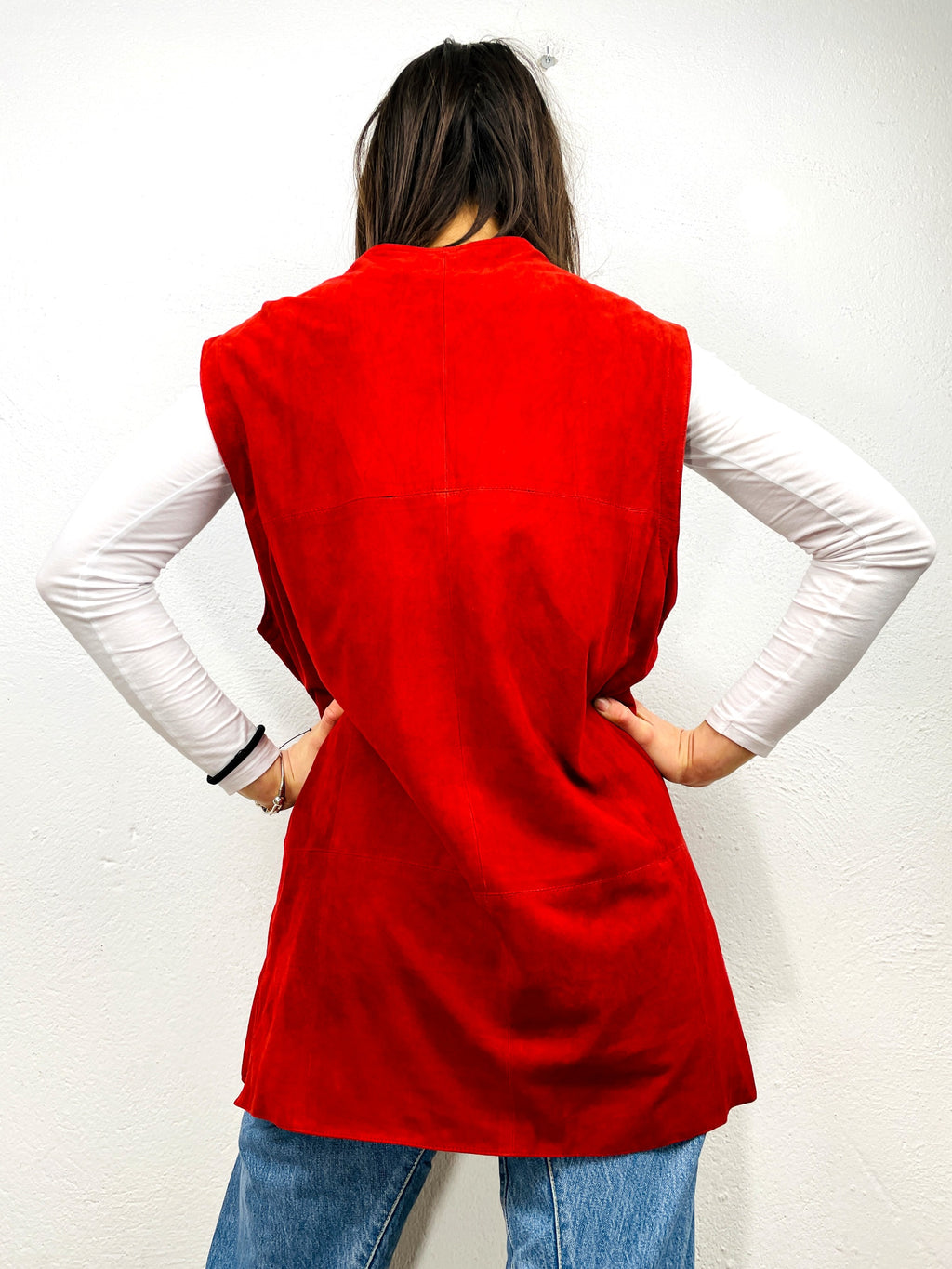 GILET PELLE SCAMOSCIATA VINTAGE