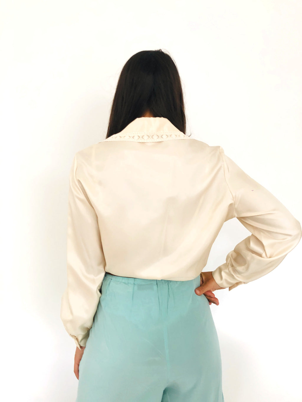 CAMICIA SETA E PIZZO VINTAGE
