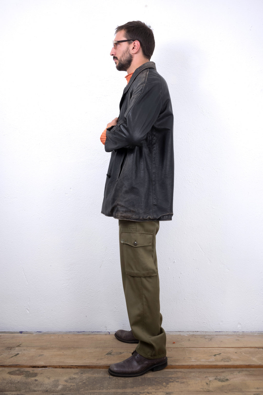 TRENCH IN VERA PELLE VINTAGE