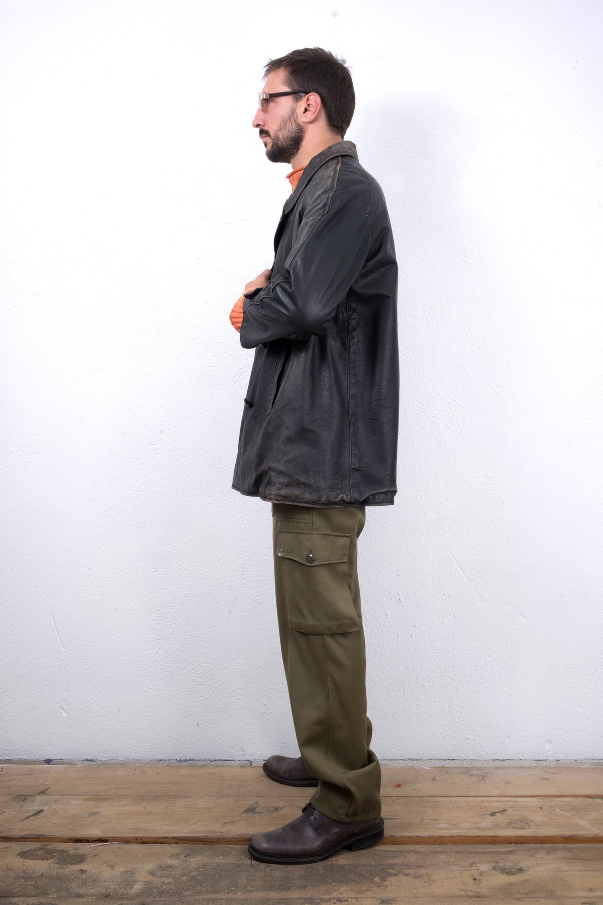 TRENCH IN VERA PELLE VINTAGE