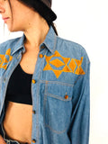 CAMICIA DI JEANS WESTERN VINTAGE MAKOTO