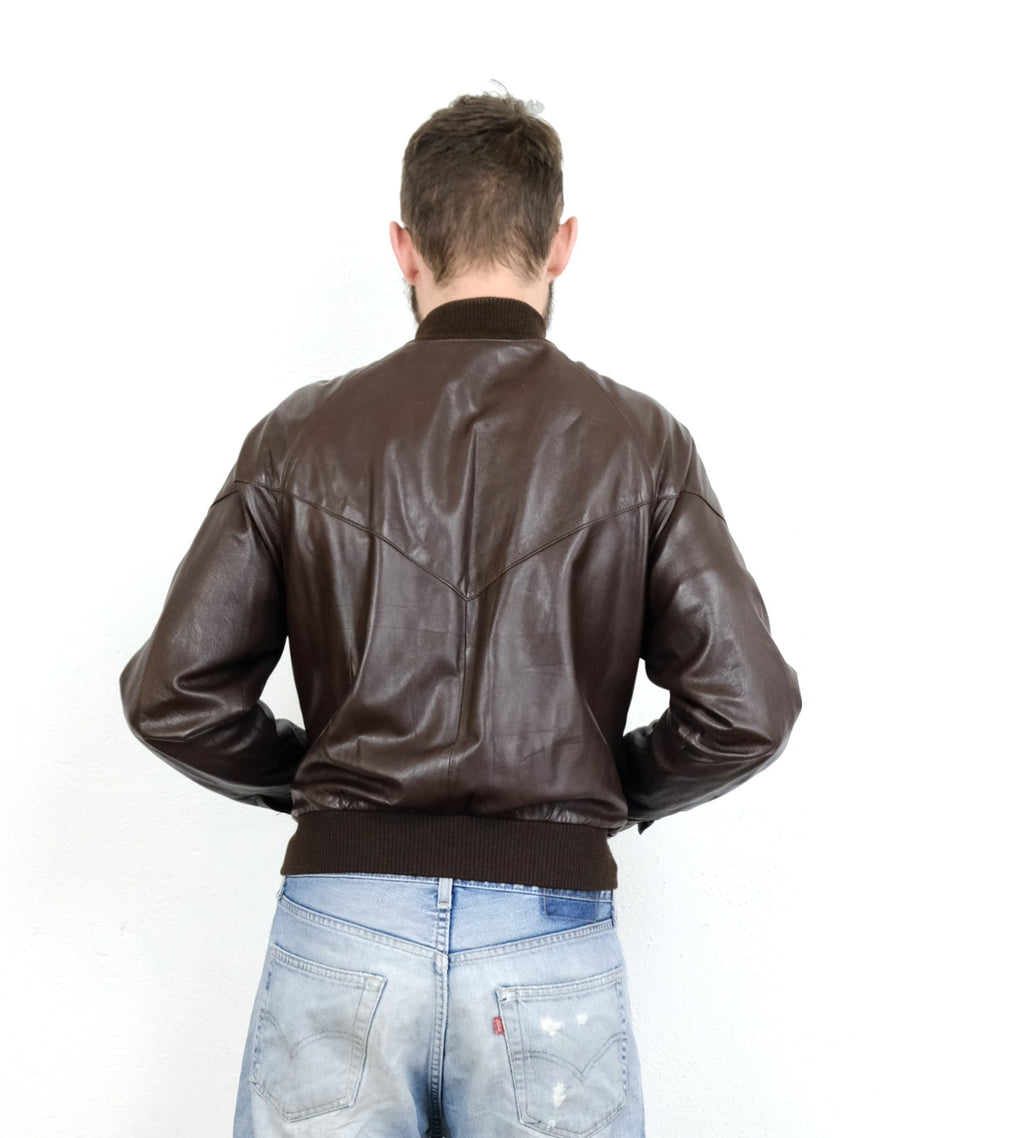 BOMBER IN VERA PELLE VINTAGE