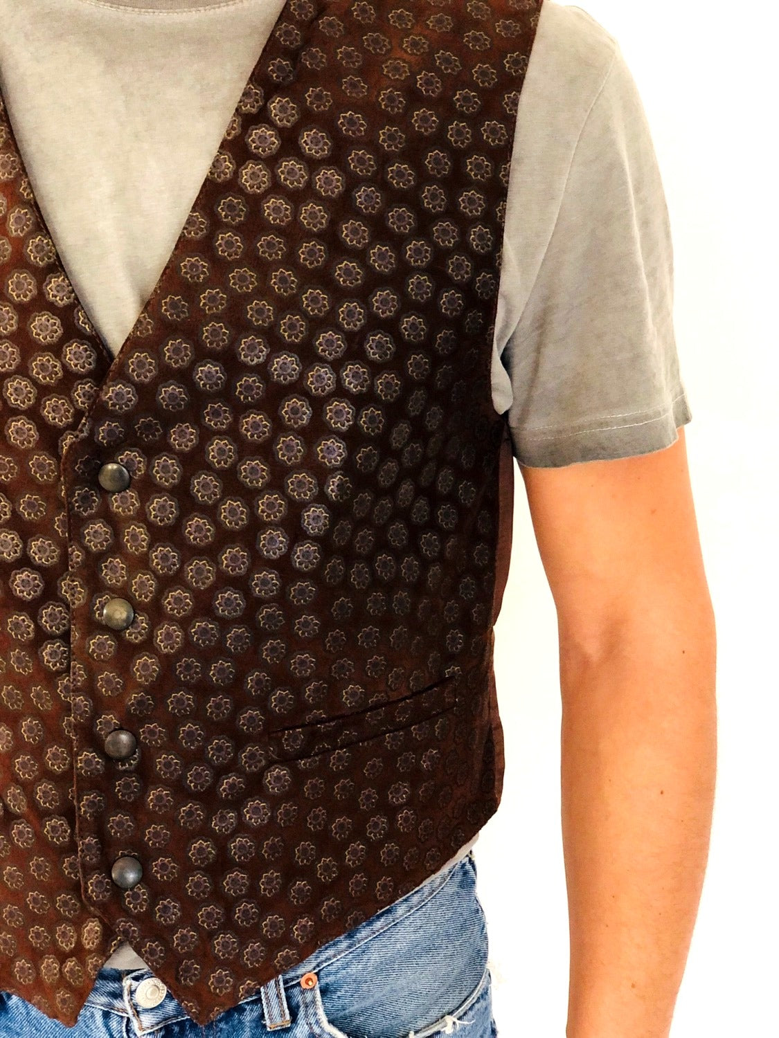 GILET IN PELLE SCAMOSCIATA VINTAGE