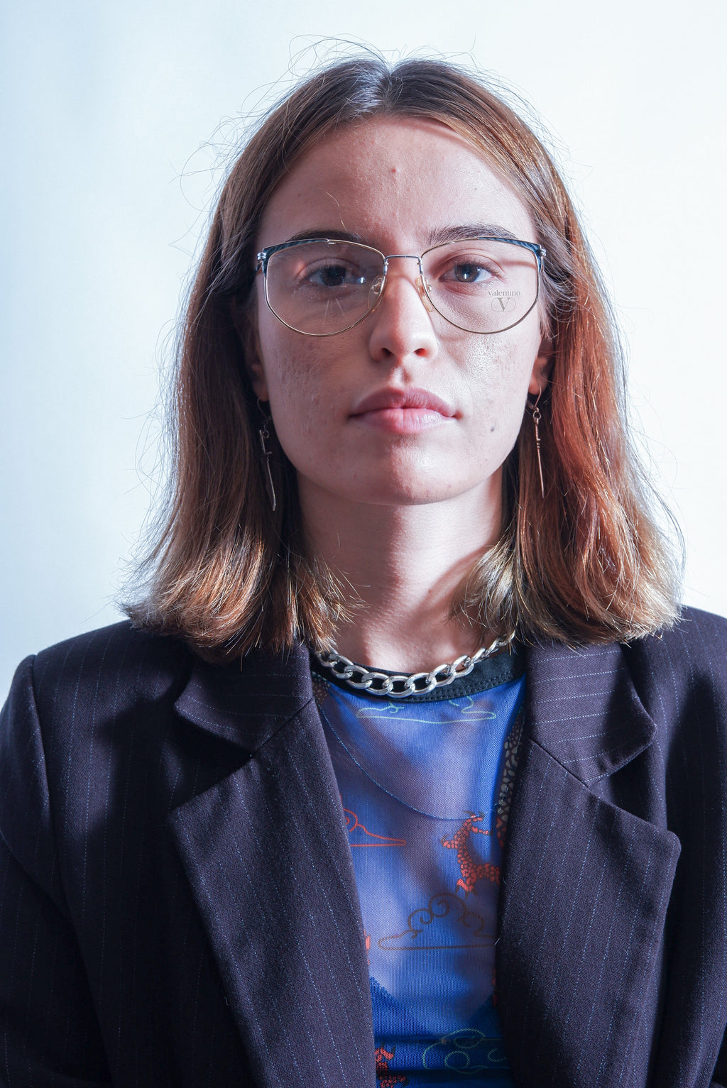VALENTINO 5225 55 17 140 titan vintage glasses DEADSTOCK