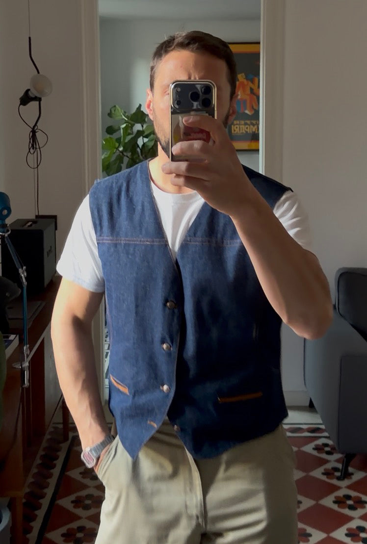Gilet denim anni 80