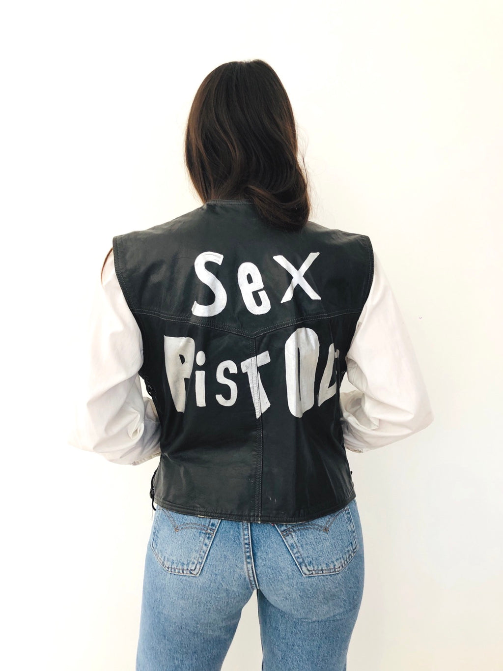 GILET PELLE SEX PISTOLS VINTAGE
