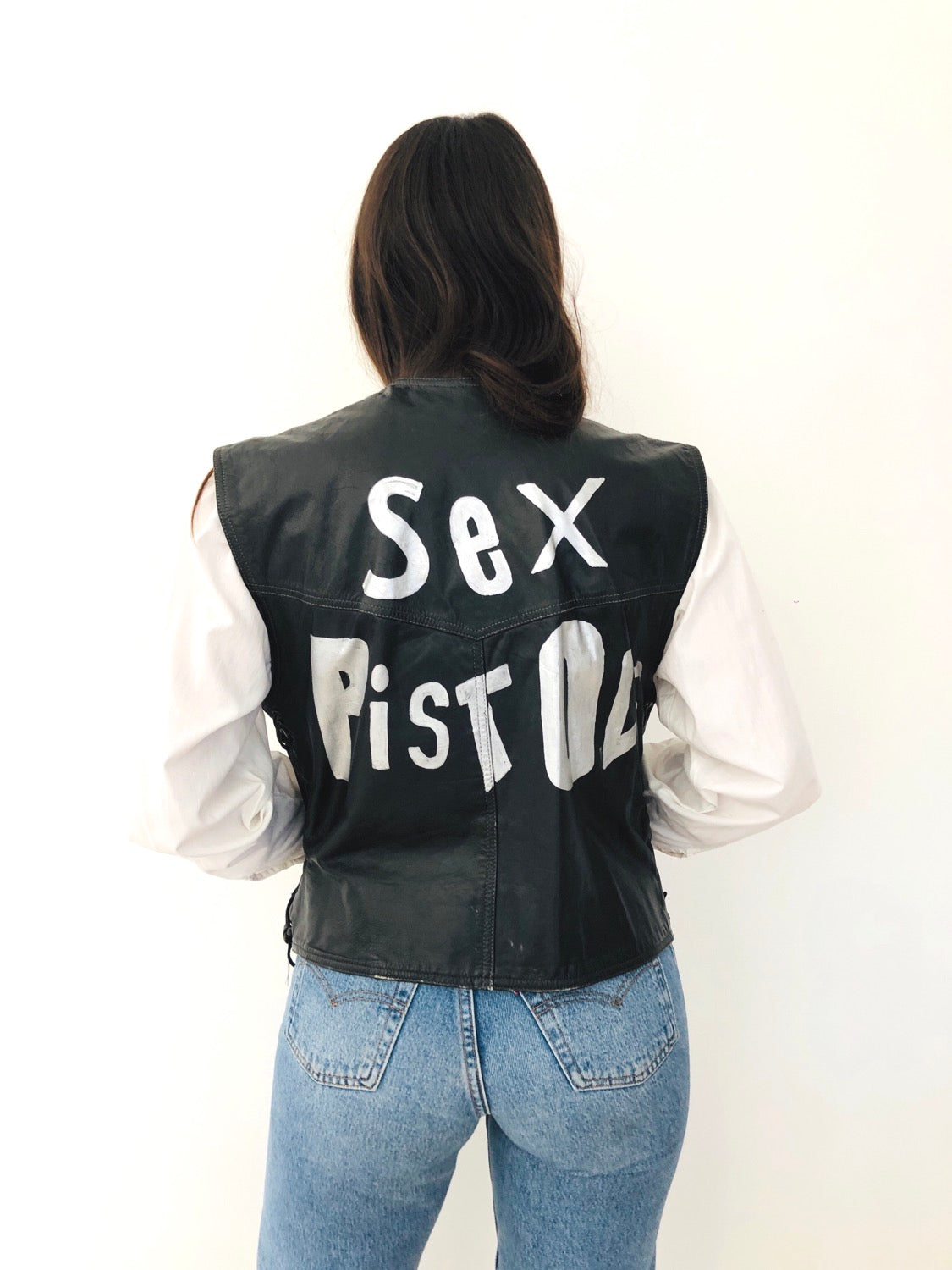 GILET PELLE SEX PISTOLS VINTAGE