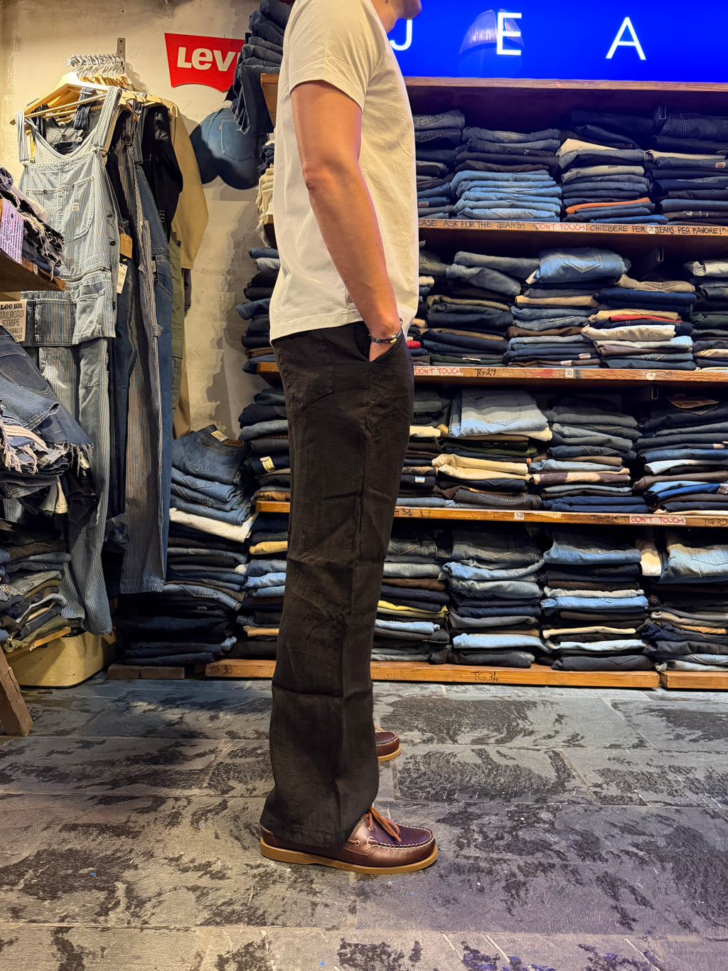 Pantalone 100% Lino NERO