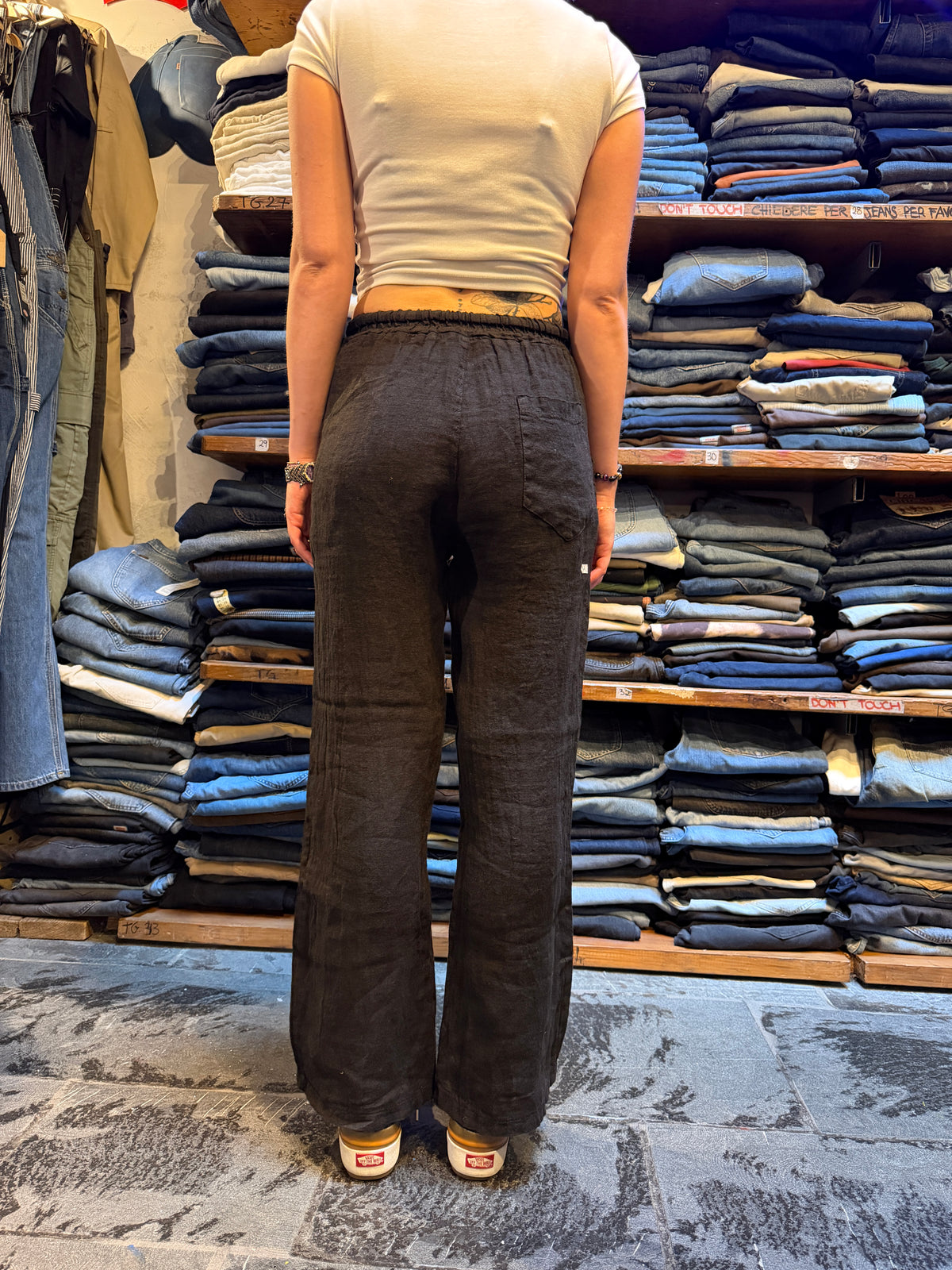 Pantalone 100% Lino NERO