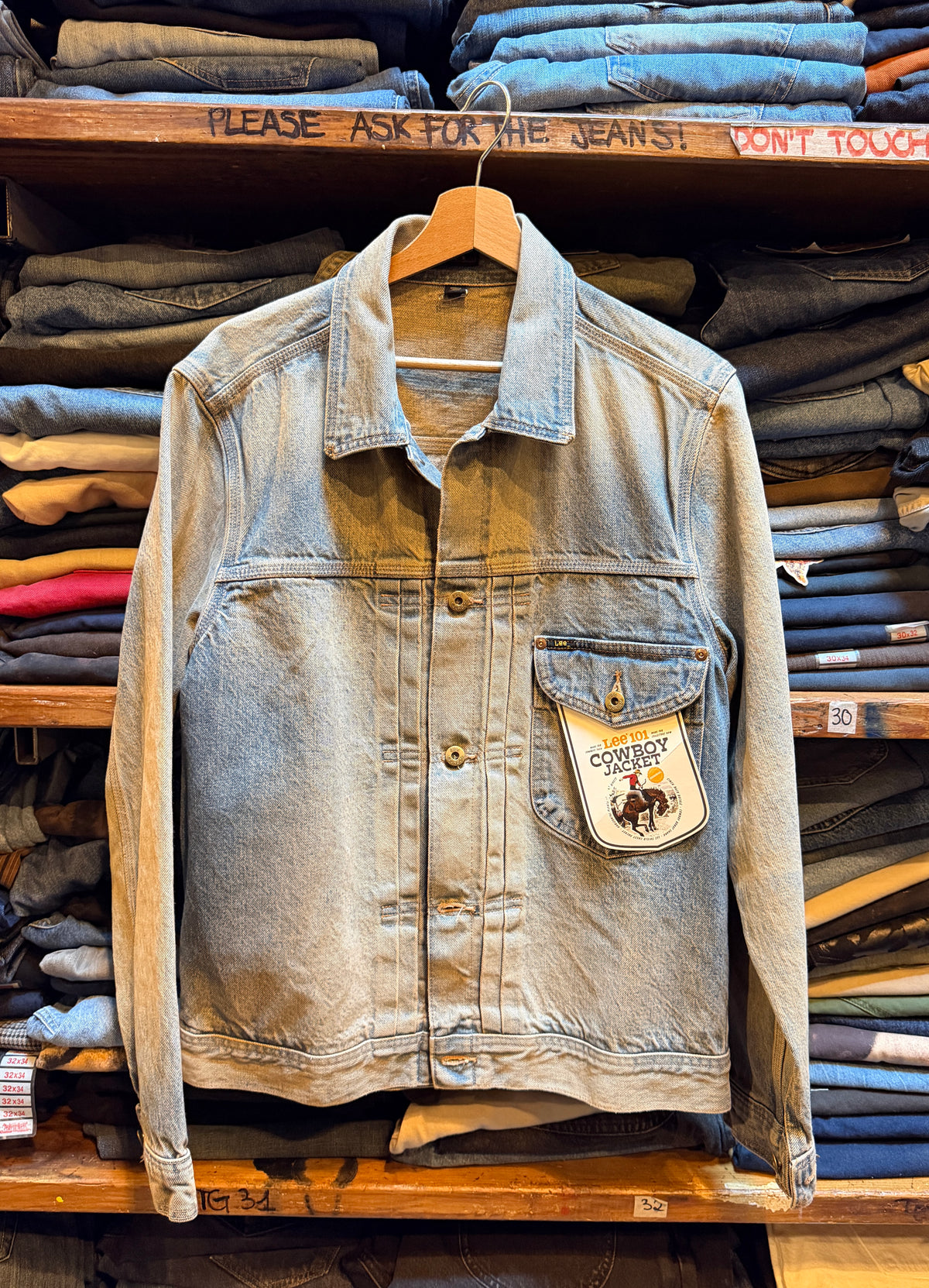 Lee 101 cowboy jacket faded