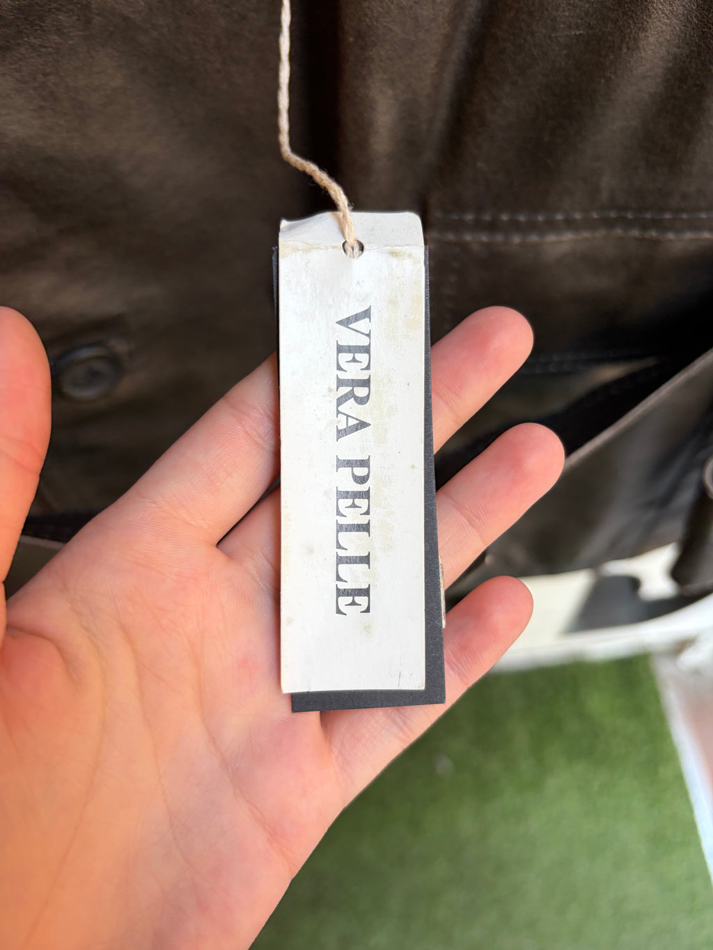 Trench in vera pelle
