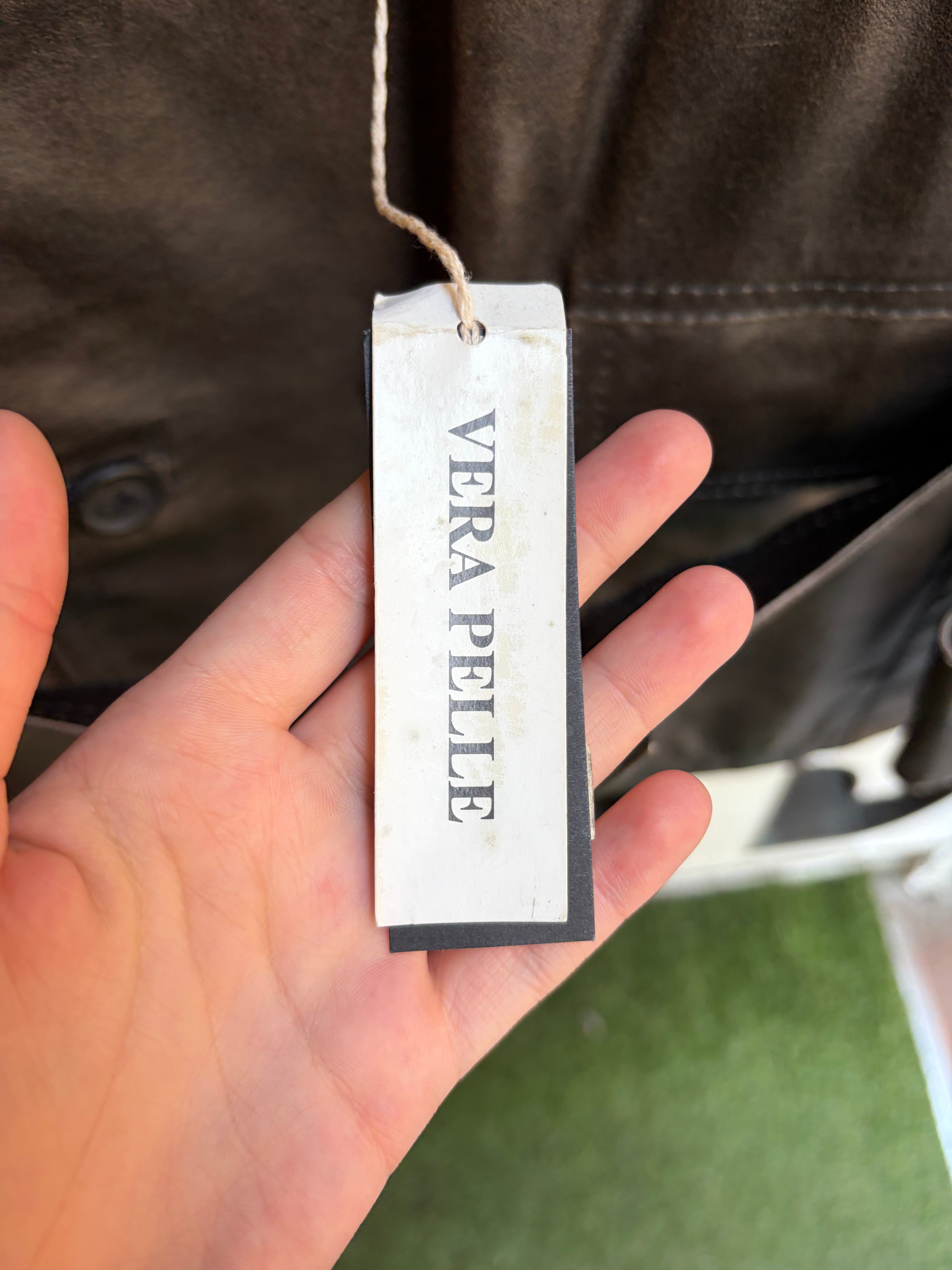 Trench in vera pelle