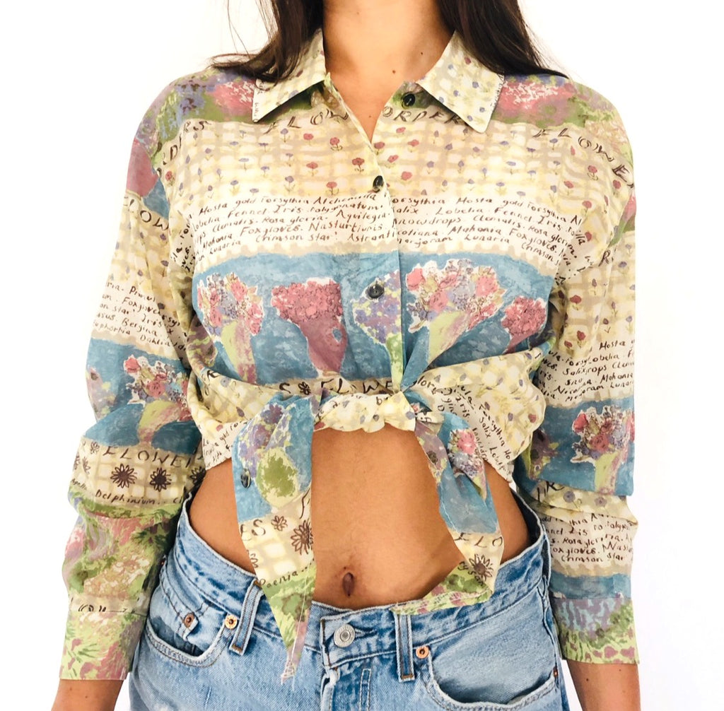 CAMICIA CROP VINTAGE A FANTASIA