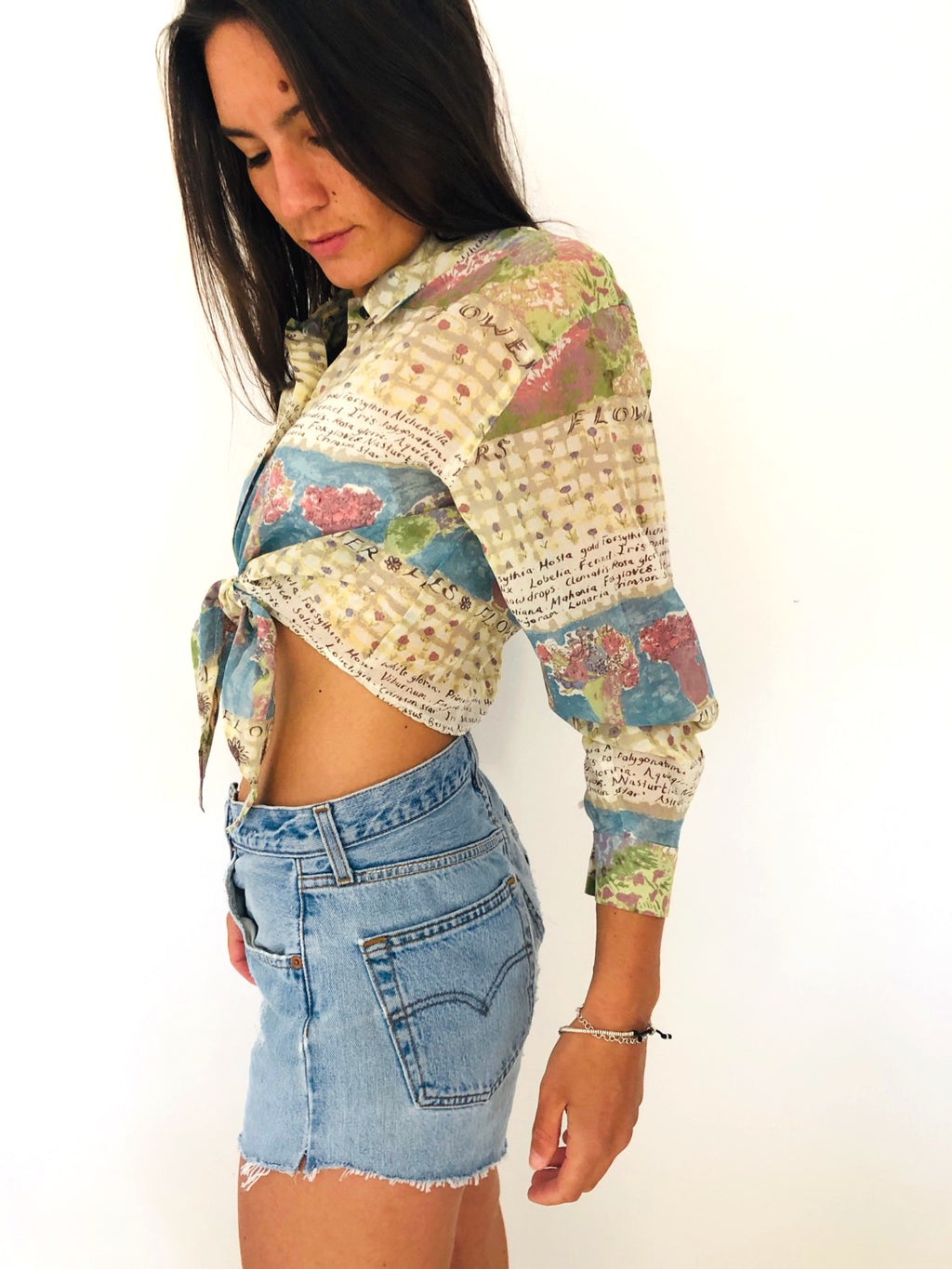 CAMICIA CROP VINTAGE A FANTASIA